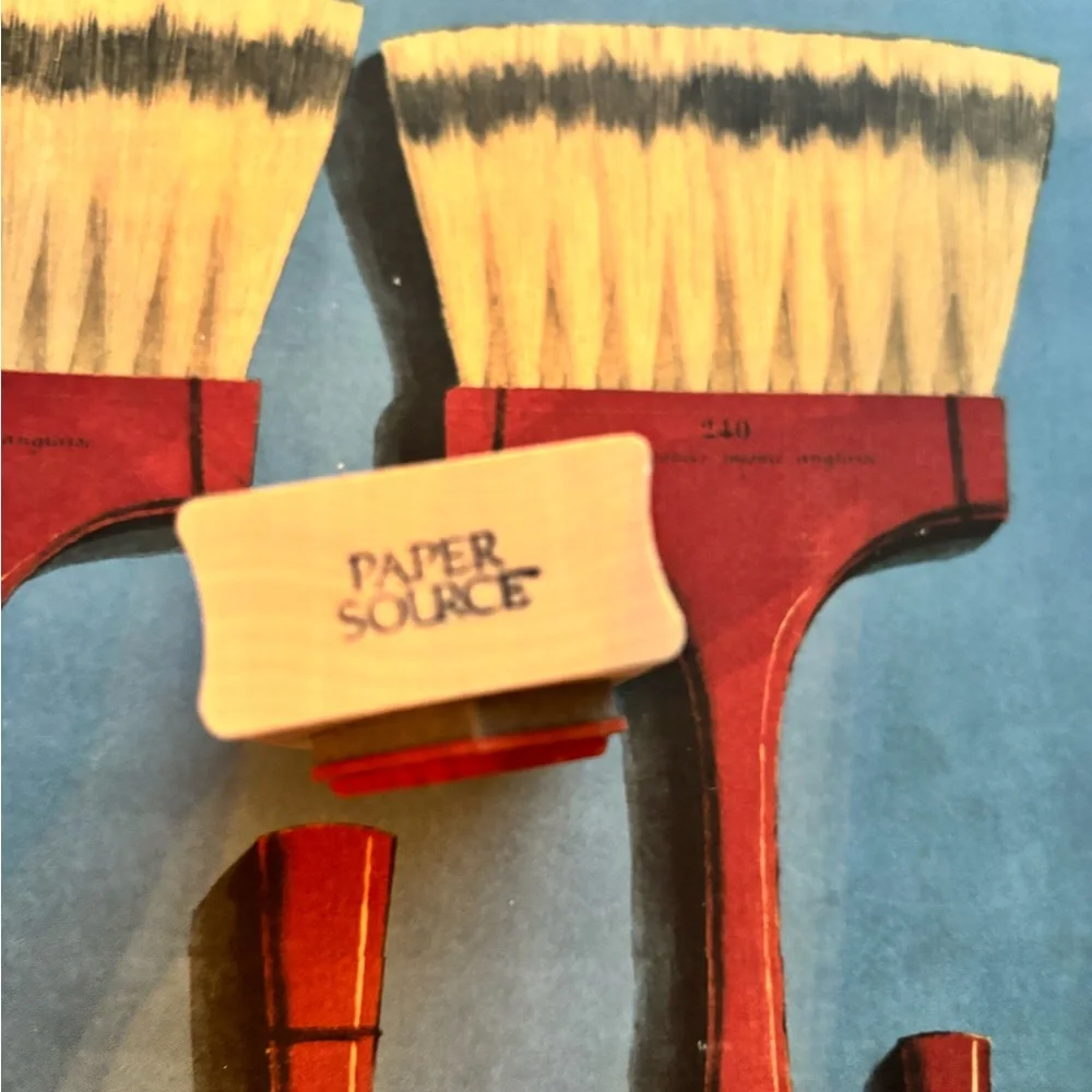 Paper Source - Slice of Pie Love - Rubber Stamp EUC